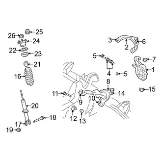 Dodge OE - Front Suspension - Suspension Components (1500 4WD)