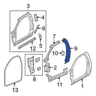 Dodge OE - Right Body B-Pillar Reinforcement