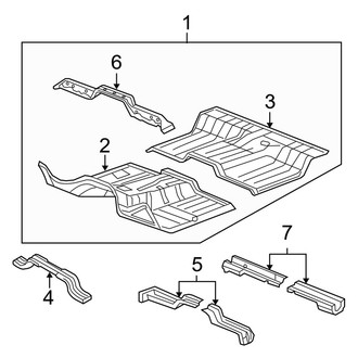 Dodge OE - Cab - Floor (Regular Cab), (1500 Regular Cab)