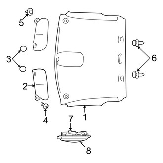 Dodge OE - Cab - Interior Trim (Headliner & Components), (1500 Regular Cab)