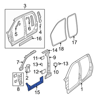 Dodge OE - Left Inner Rocker Panel