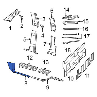 Dodge OE - Left Door Sill Plate