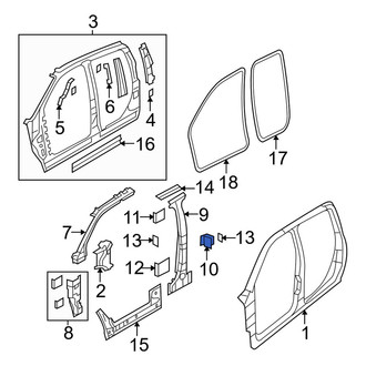 Dodge OE - Right Body B-Pillar Bracket