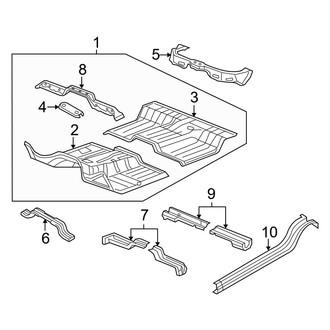 Dodge OE - Cab - Floor (1500 Laramie / SLT / Sport / ST / TRX / TRX4 Crew Cab)