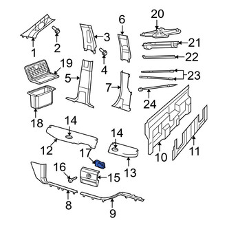 Dodge OE - Door Lock Striker Nut