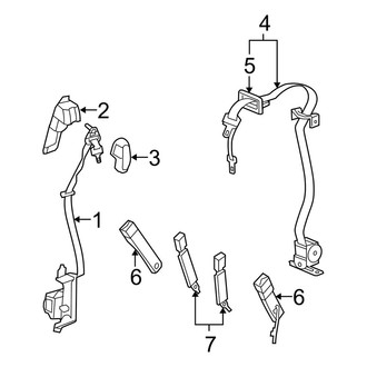Dodge OE - Restraint Systems - Front Seat Belts (Regular Cab), (1500 Regular Cab)