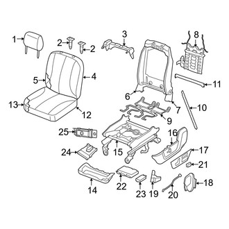 Dodge OE - Seats & Tracks - Front Seat Components (Split Bench, 40% Seats), (1500)