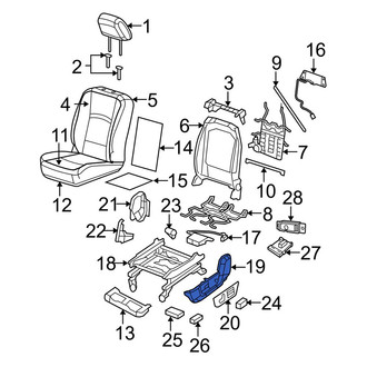Dodge OE - Front Right Inner Seat Trim Panel