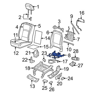 Dodge OE - Front Lower Seat Lumbar Support Cushion