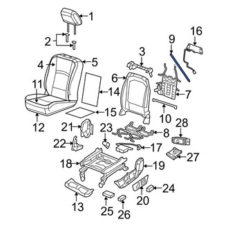 Dodge OE - Left Upper Seat Lumbar Support Cushion Bracket