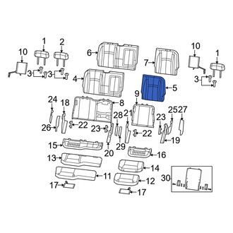 Dodge OE - Rear Left Seat Back Cushion Cover
