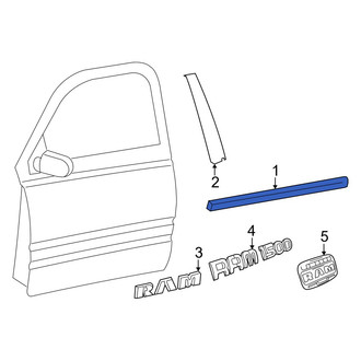 Dodge OE - Front Inner Door Window Belt Weatherstrip