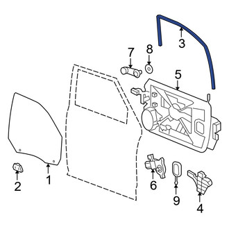 Dodge OE - Front Left Window Channel