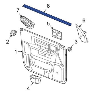 Dodge OE - Front Inner Door Window Belt Weatherstrip