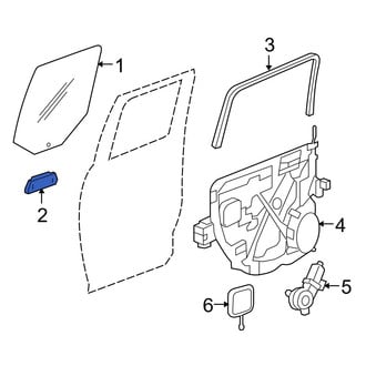 Dodge OE - Rear Door Glass Attaching Clips