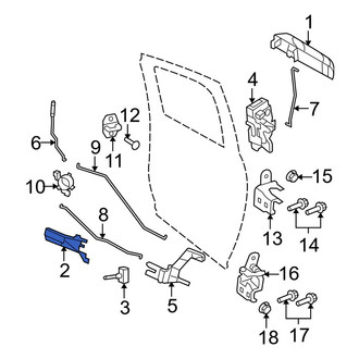 Dodge OE - Rear Right Inner Interior Door Handle