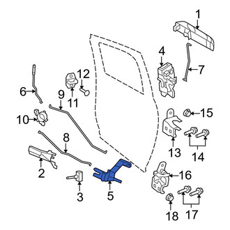 Dodge OE - Rear Left Door Lock Rod Cover