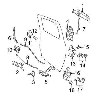 Dodge OE - Rear Door - Lock & Hardware (Quad Cab)