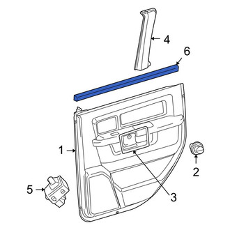 Dodge OE - Rear Inner Door Window Belt Weatherstrip