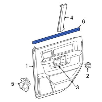 Dodge OE - Rear Inner Door Window Belt Weatherstrip