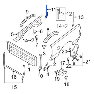 Dodge OE - Rear Right Outer Truck Bed Panel Reinforcement