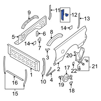 Dodge OE - Right Truck Bed Panel Reinforcement