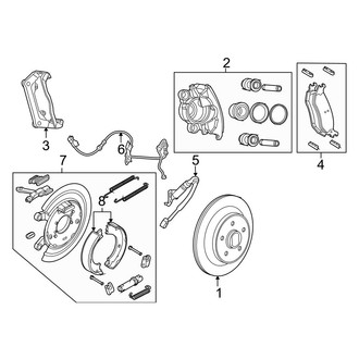 Dodge OE - Rear Suspension - Brake Components (1500 Laramie / SLT / Sport / ST / TRX / TRX4)