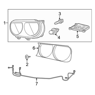 Dodge OE - Front Lamps - Headlamp Components (HID)