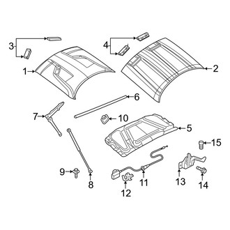 Dodge OE - Hood & Components (Dual Intake Vent)
