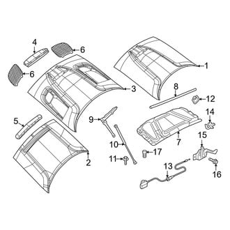 Dodge OE - Hood & Components (Center Intake Vent)