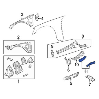 Dodge OE - Front Right Frame Side Member Reinforcement