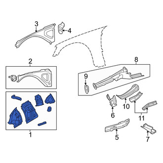 Dodge OE - Front Left Fender Apron Assembly