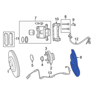 Dodge OE - Front Right Brake Dust Shield