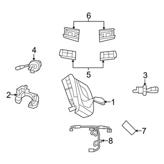 Dodge OE - Steering Column - Shroud, Switches & Levers