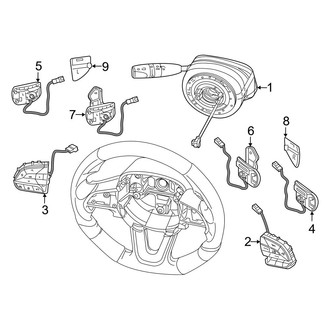 Dodge OE - Steering Column - Shroud, Switches & Levers (GT / R/T / R/T Scat Pack / R/T Scat Pack Widebody / SRT Hellcat / SRT Hellcat Redeye / SRT Hellcat Redeye Widebody / SRT Hellcat Widebody / SRT Jailbreak / SRT Super Stock / SXT)