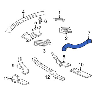 Dodge OE - Rear Right Instrument Panel Air Duct