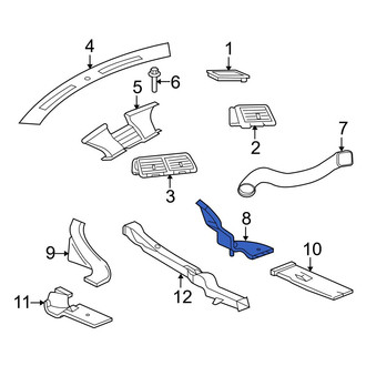 Dodge OE - Rear Right Instrument Panel Air Duct