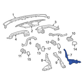 Dodge OE - Rear Right Instrument Panel Air Duct