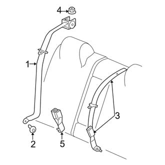 Dodge OE - Restraint Systems - Rear Seat Belts