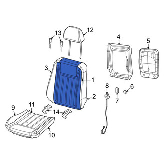 Dodge OE - Front Left Seat Back Cushion Cover