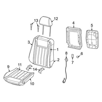 Dodge OE - Seats & Tracks - Front Seat Components (Cloth, W/O Performance Seats)