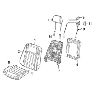 Dodge OE - Seats & Tracks - Front Seat Components (Cloth, With Performance Seats)