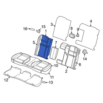 Dodge OE - Rear Right Seat Back Cushion Cover