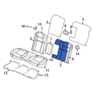 Dodge OE - Rear Left Seat Back Cushion Cover