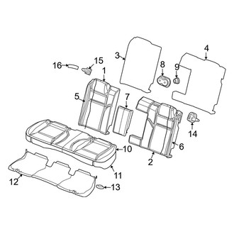 Dodge OE - Seats & Tracks - Rear Seat Components (Leather)