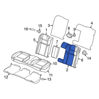 Dodge OE - Rear Left Seat Back Cushion Cover