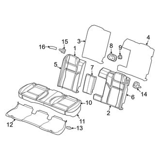 Dodge OE - Seats & Tracks - Rear Seat Components (Cloth)