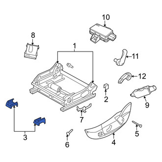 Dodge OE - Front Left Inner Seat Track Cover
