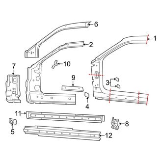 Dodge OE - Pillars, Rocker & Floor - Aperture Panel