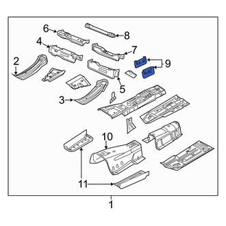 Dodge OE - Center Left Floor Pan Bracket